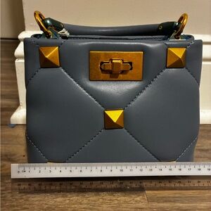 Valentino Garavani Mini Bag in Blue with Gold Accents